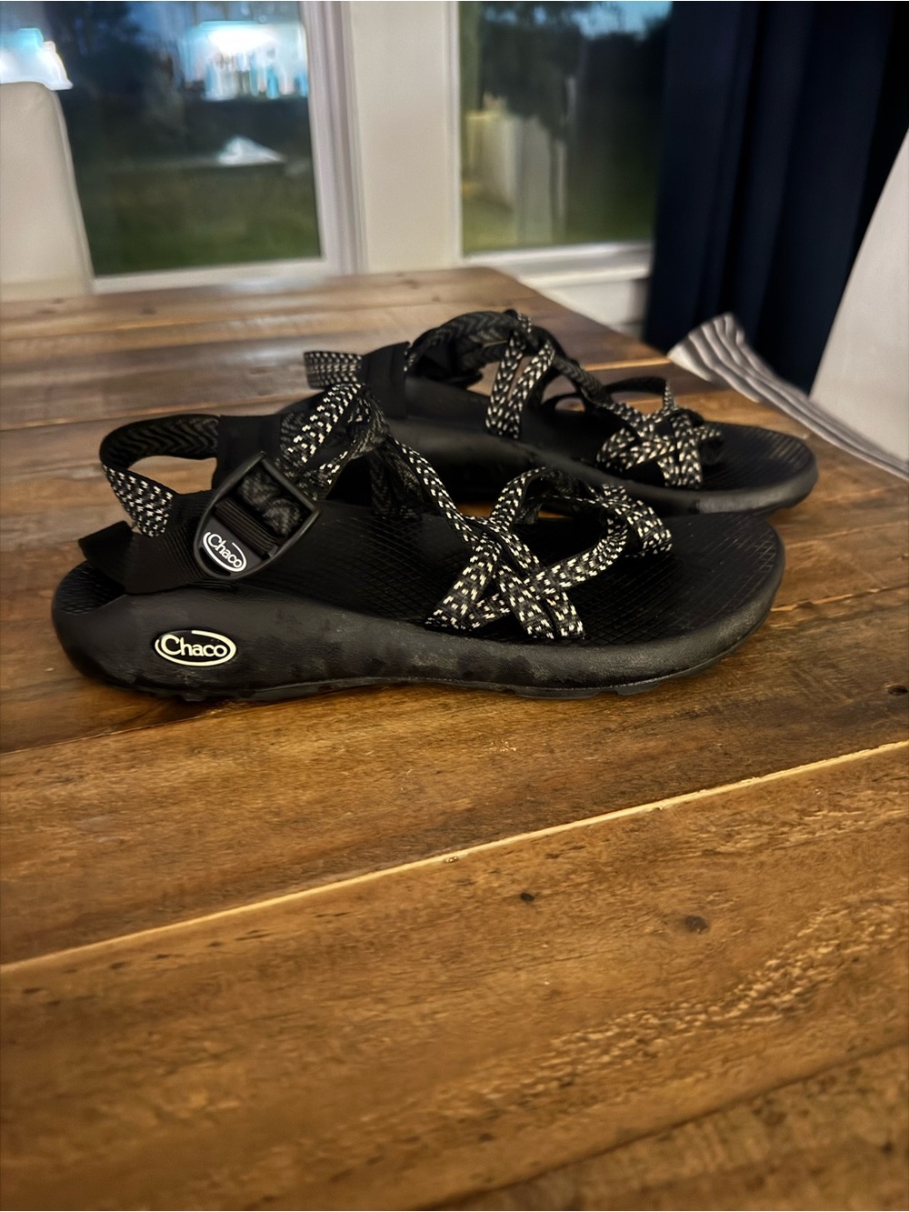 Chaco Womens Classic Black Webbing Sandals
